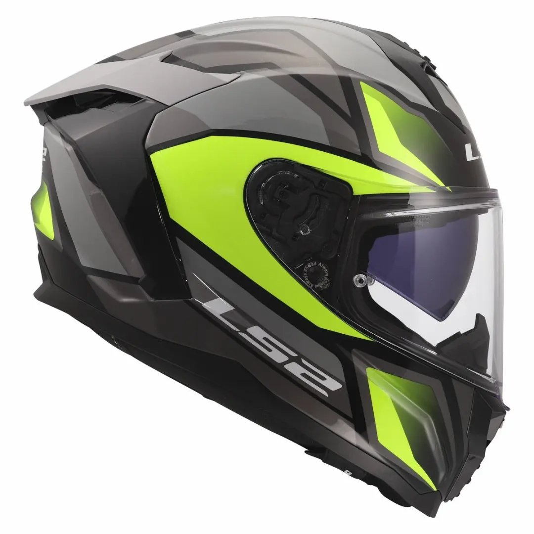 LS2 FF817 Challenger II Helm - XXS - Viper Glans Grijs Geel