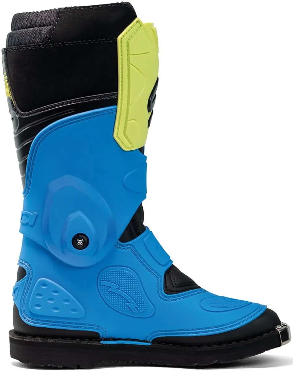Sidi Flame Light Kinder Crosslaarzen - Zwart/Blauw/Limoen