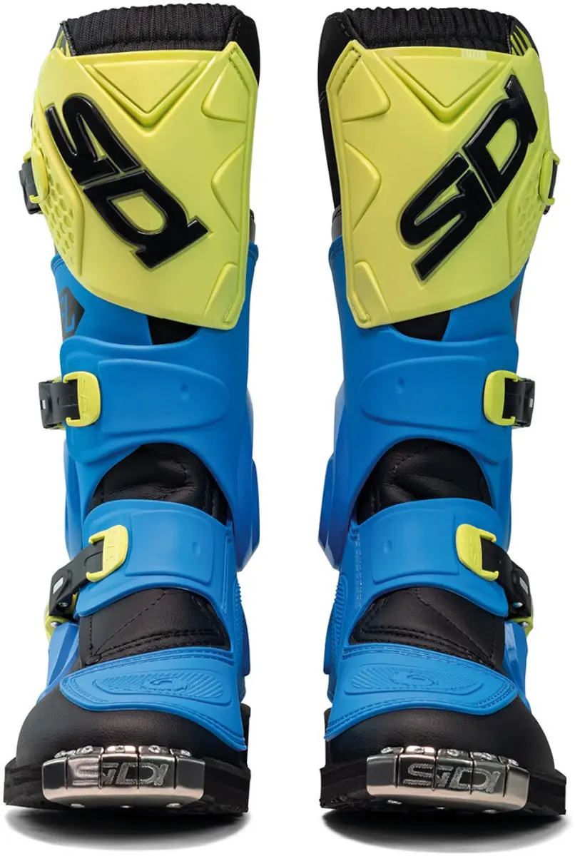Sidi Flame Light Kinder Crosslaarzen - Zwart/Blauw/Limoen
