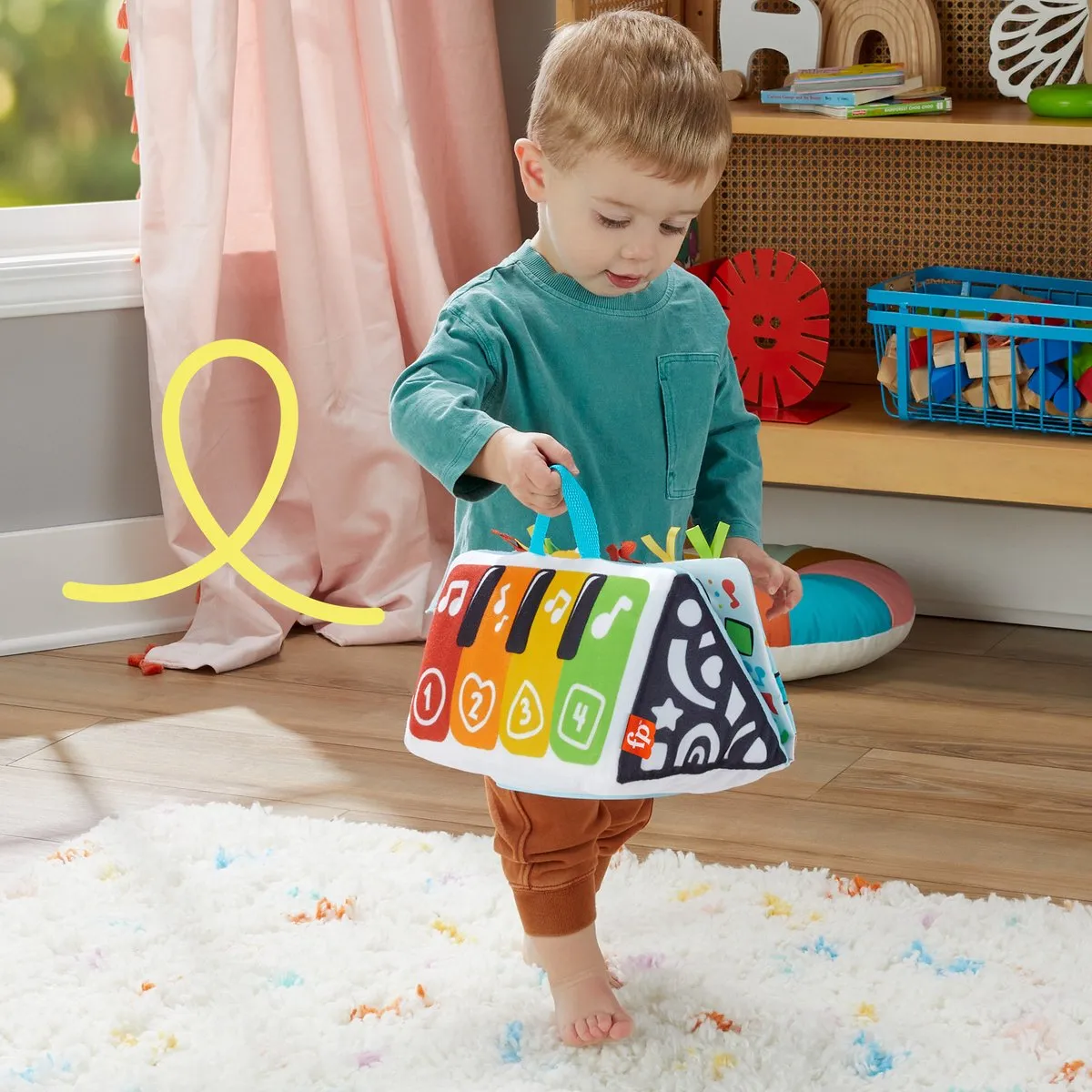Fisher Price Trappel en Speel Zachte Piano - Meerkleurig - afbeelding 6 van 6