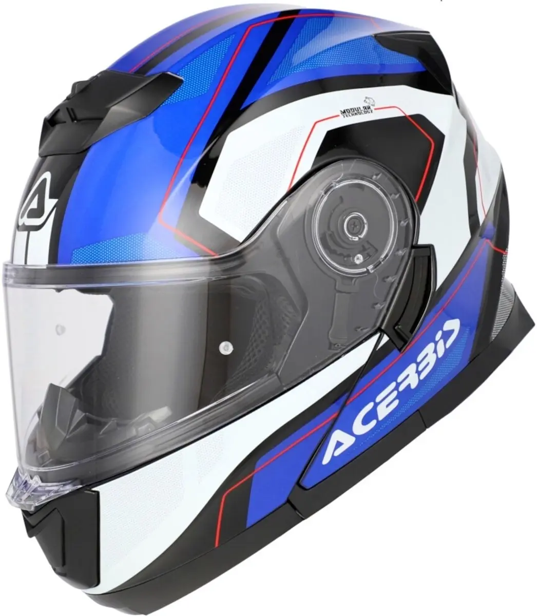 Acerbis Serel Graphic Blauw Wit Systeemhelm