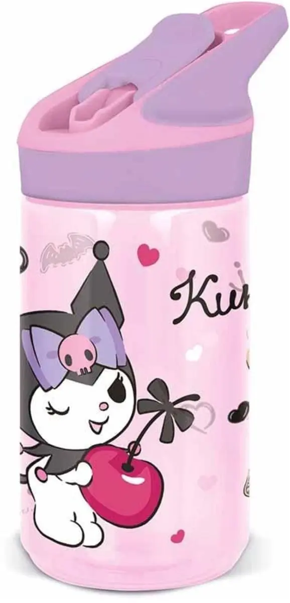 Kuromi Tritan Premium Waterfles 480ml - Roze