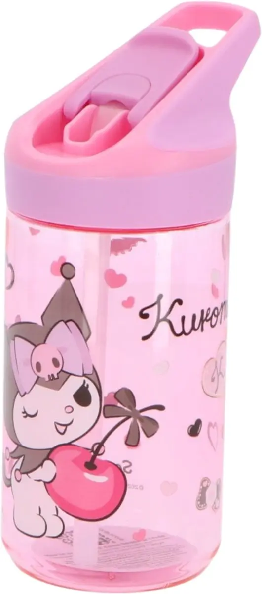 Kuromi Tritan Premium Waterfles 480ml - Roze