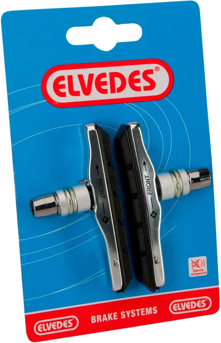 Elvedes V-brake Remblokken 72mm - Zwart - Set van 2