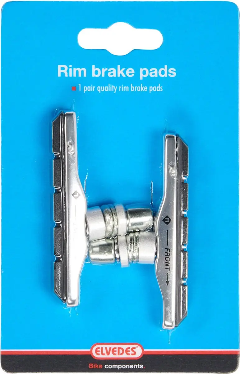 Elvedes V-brake Remblokken 72mm - Zwart - Set van 2