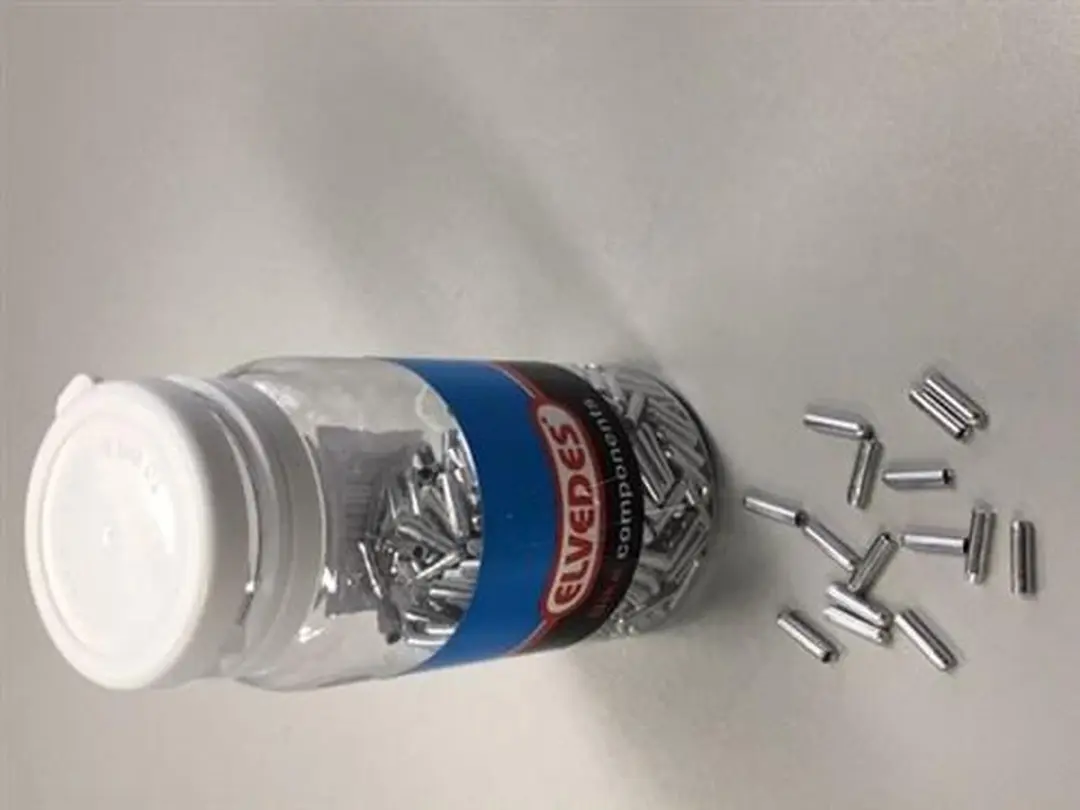 Elvedes Aluminium Antirafel Dopjes 2.3mm - 500 Stuks - Zilver