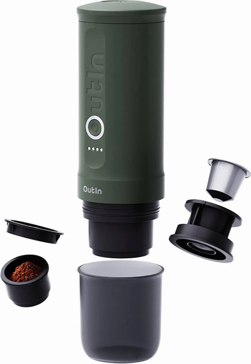 Outin Nano Bundle Draagbaar Espressoapparaat - 90W - Groen