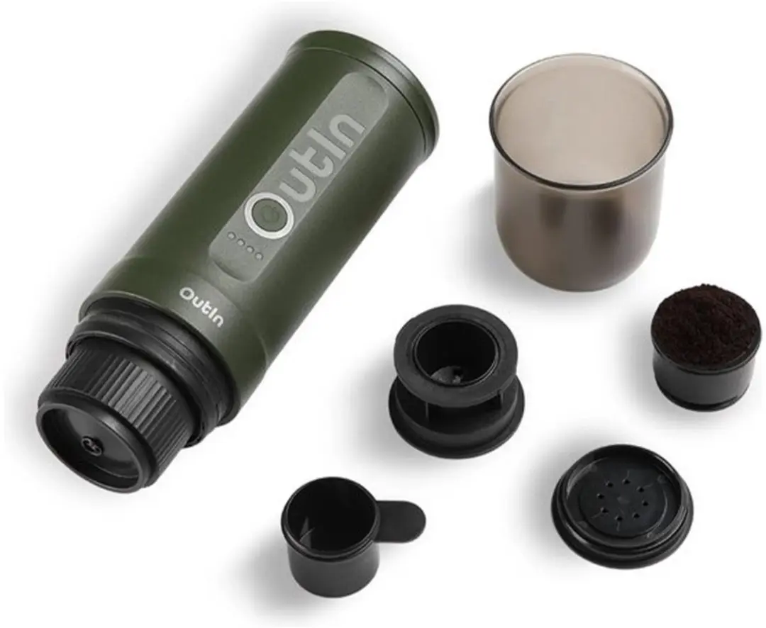 Outin Nano Bundle Draagbaar Espressoapparaat - 90W - Groen