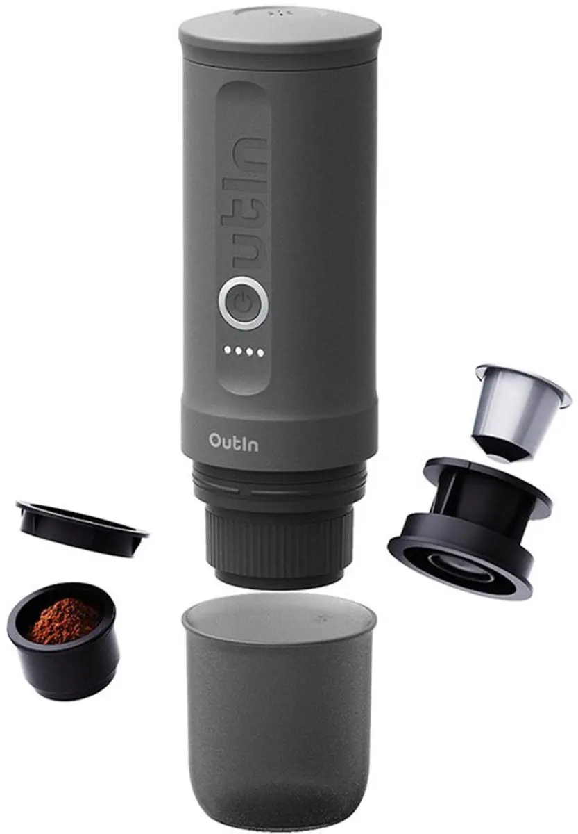 Outin Nano Draagbare Espressomachine 20 bar - Grijs