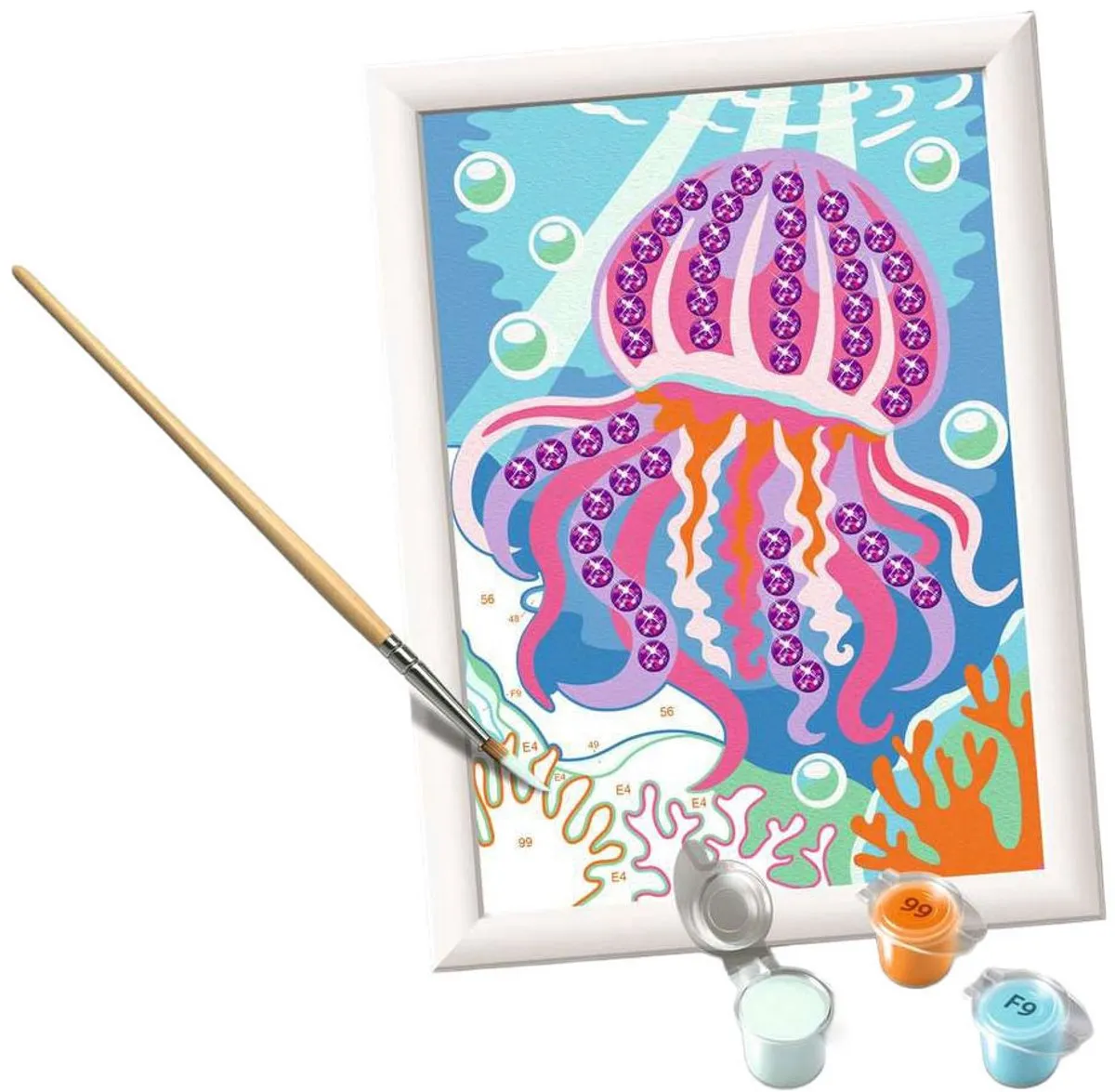 Ravensburger CreArt Trendy Jellyfish Schilderen op Nummer - Meerkleurig