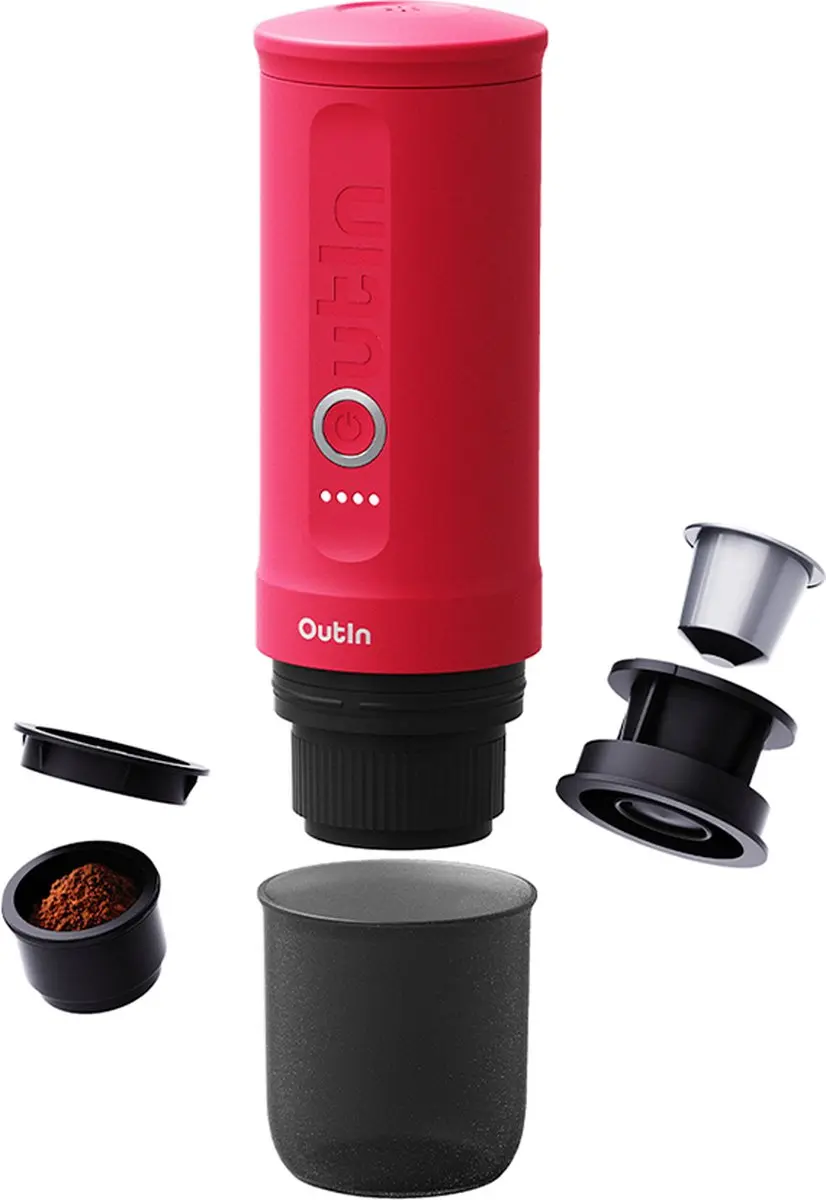 Outin Nano 1240000016444 Draagbaar Koffiezetapparaat - 80ml - 7500mAh - Transparent