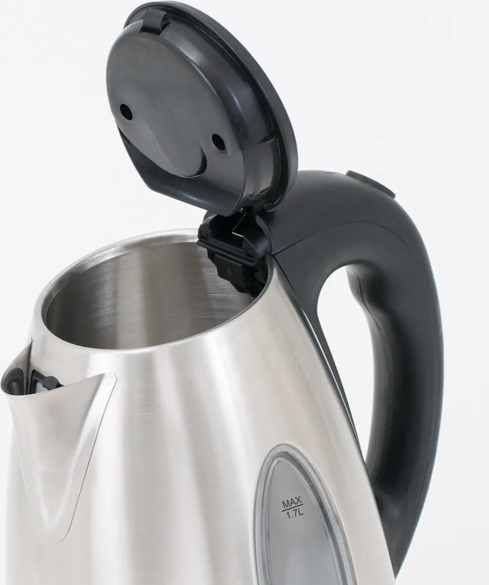 Deuba Waterkoker 1,7L 2200W - Zilver/Zwart