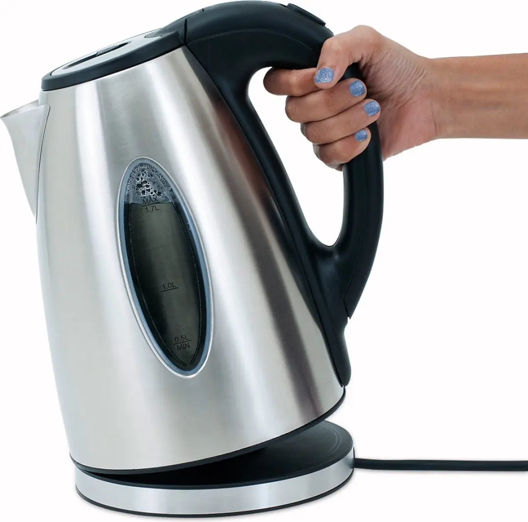 Deuba Waterkoker 1,7L 2200W - Zilver/Zwart