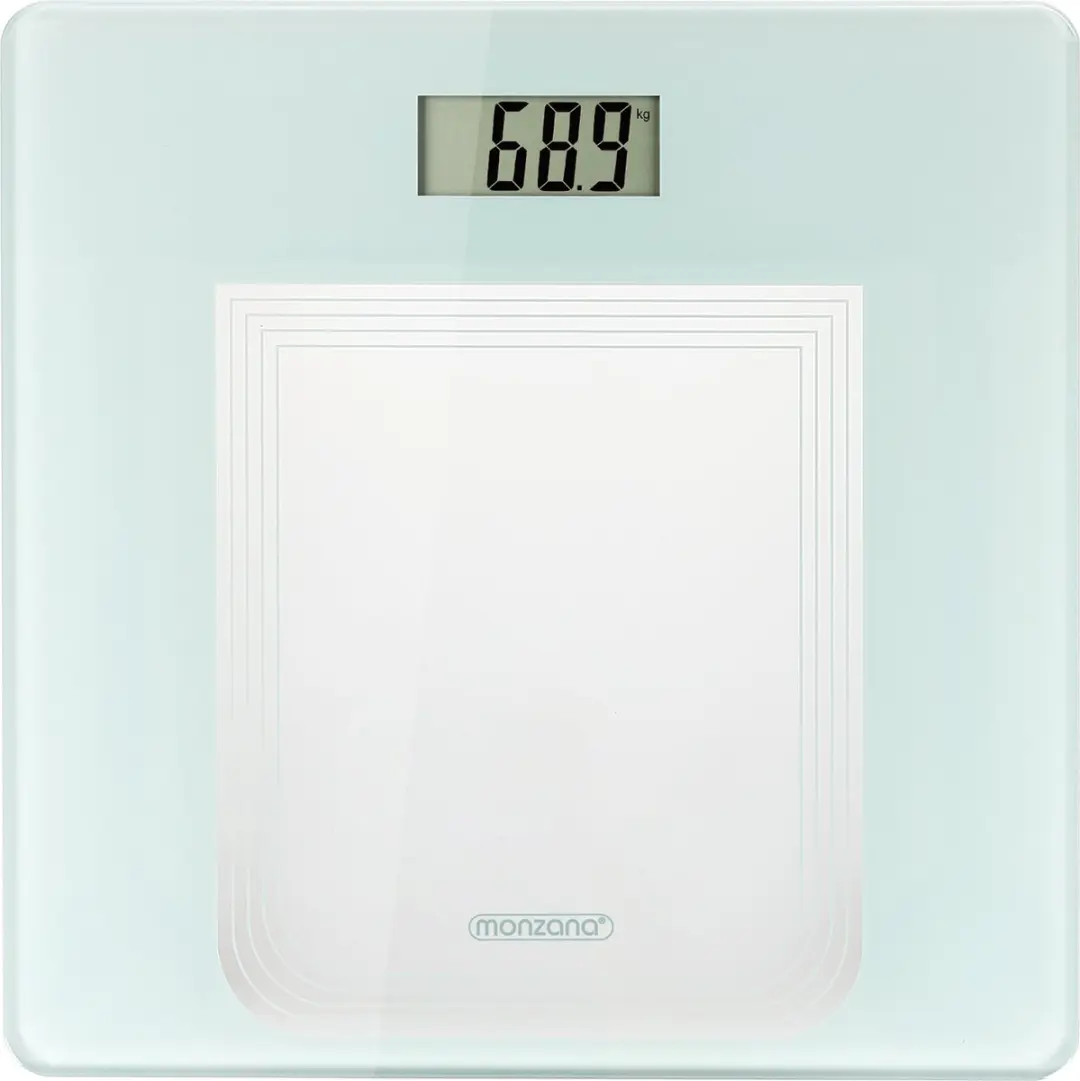 Monzana Digitale Weegschaal LCD Display tot 180kg Neuwkeurig Sensoren Wit
