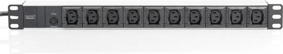 Digitus DN-95404 Patchkast Stekkerdoos 10A 19" - 10x C13 - Zwart