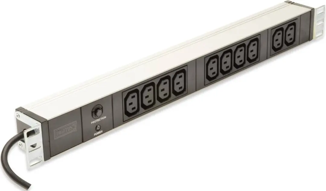 Digitus DN-95404 Patchkast Stekkerdoos 10A 19" - 10x C13 - Zwart