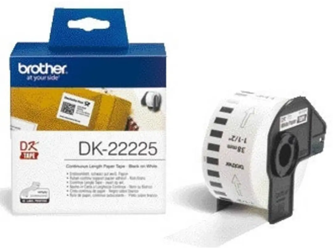 Brother DK-22225 Etikettenrol - 38mm Wit