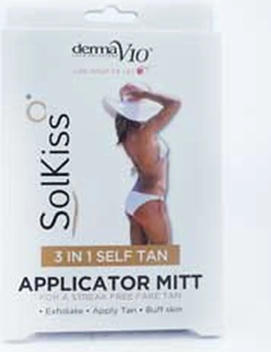 Derma V10 Solaris Solkiss 3-in-1 Applicatorhandschoen - Bruin