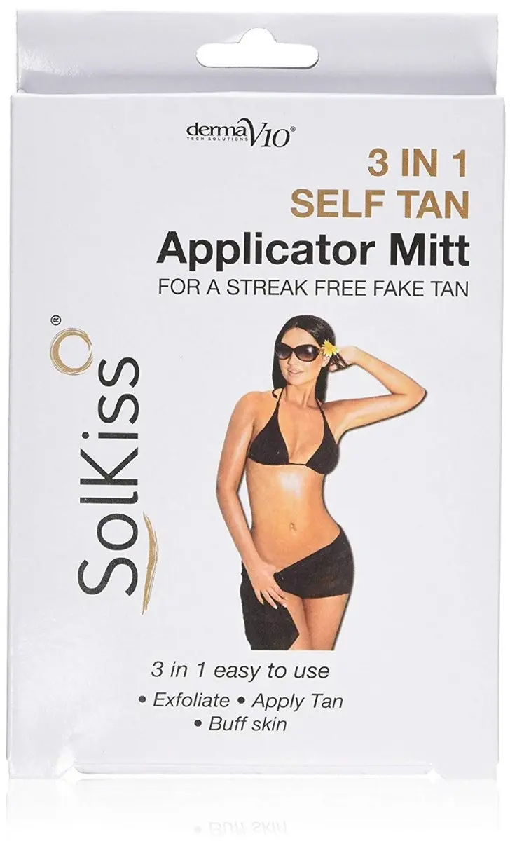 Derma V10 Solaris Solkiss 3-in-1 Applicatorhandschoen - Bruin
