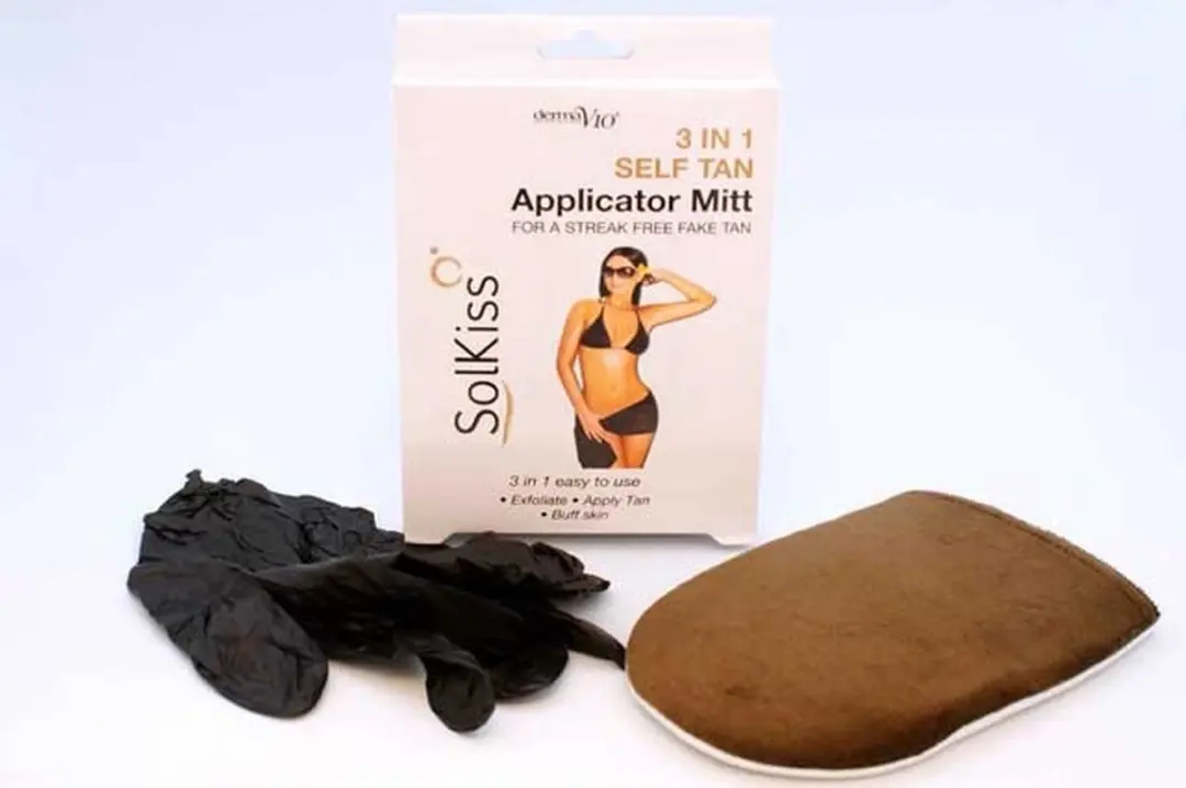Derma V10 Solaris Solkiss 3-in-1 Applicatorhandschoen - Bruin