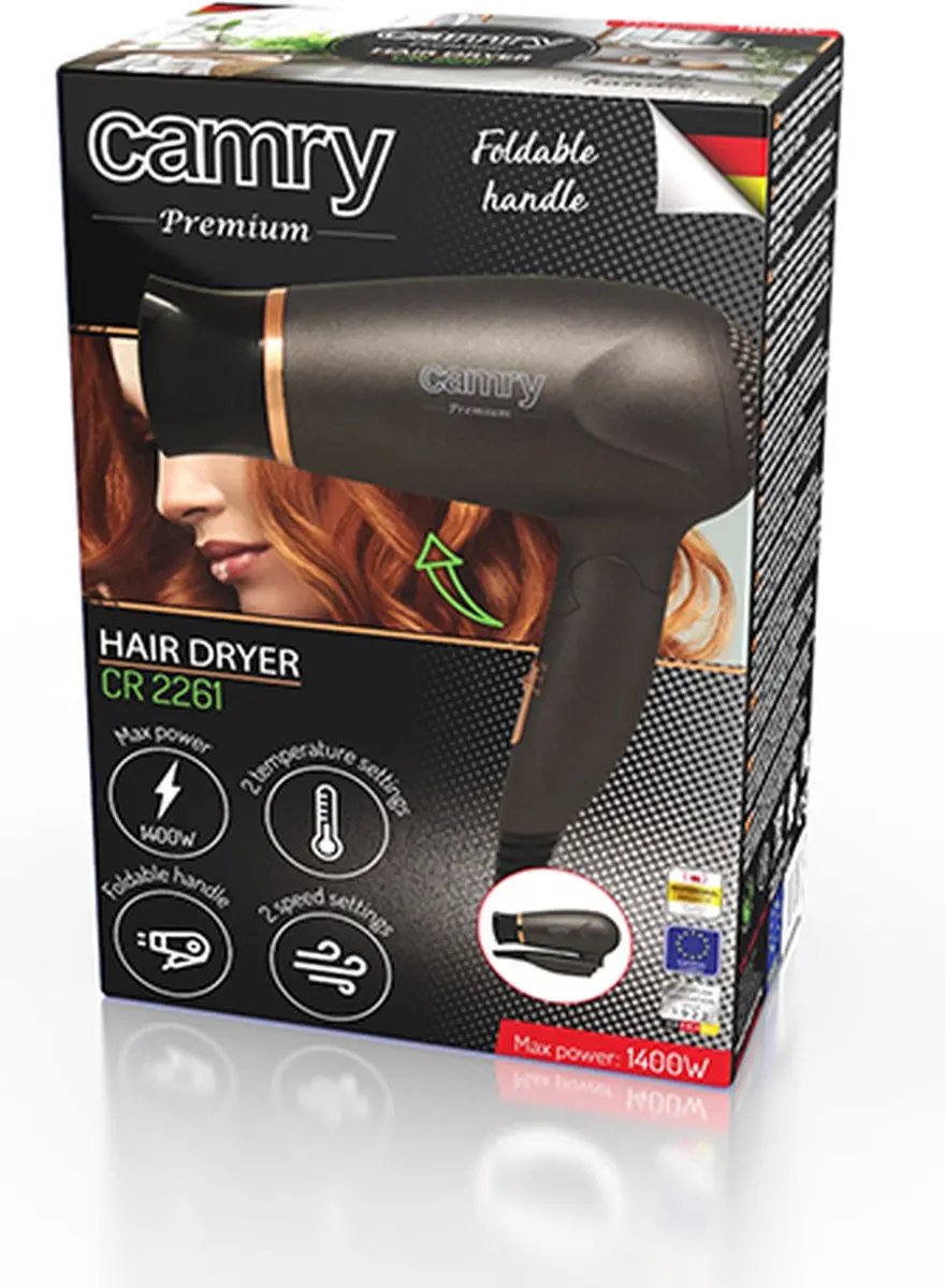 Camry CR2261 Haardroger 1400W - Goud - afbeelding 4 van 5