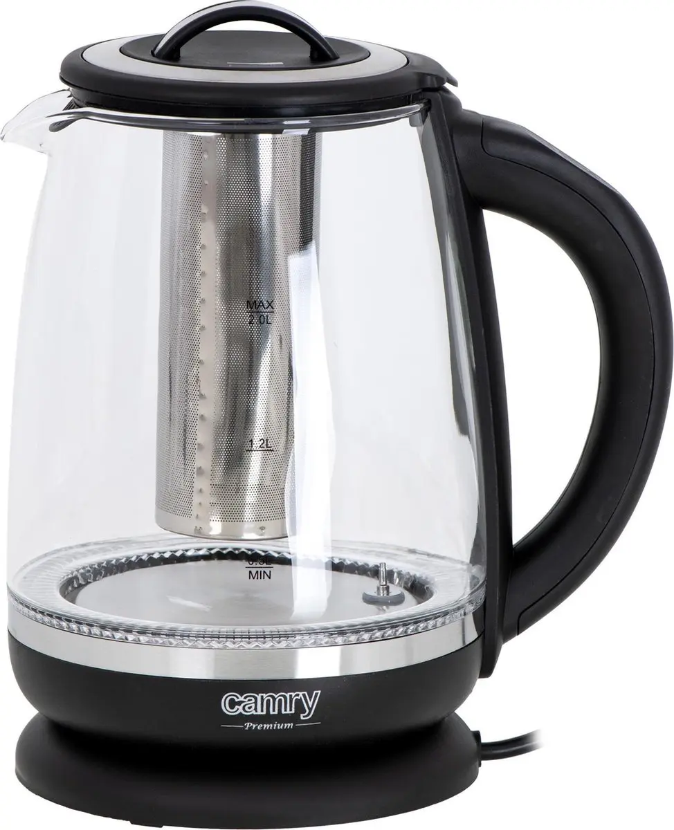 Camry CR 1290 Waterkoker 2200W - 2L - Zwart - afbeelding 2 van 6