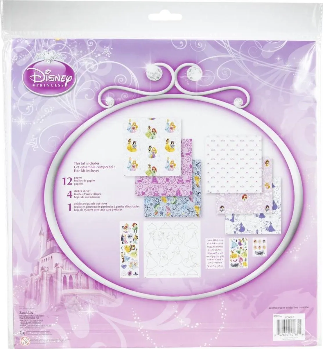 Disney Princess Papier Kit - 25x25cm - Assorti - 17 Stuks