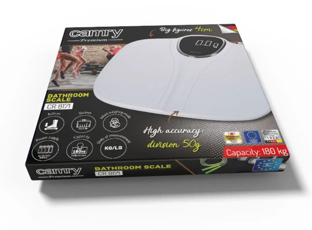 Camry CR 8171 Personenweegschaal - 180kg Wit - afbeelding 4 van 6