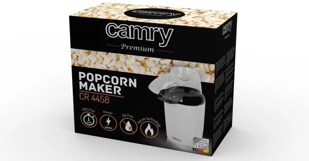Camry CR4458 Popcornmachine 1200W - Wit - afbeelding 4 van 6