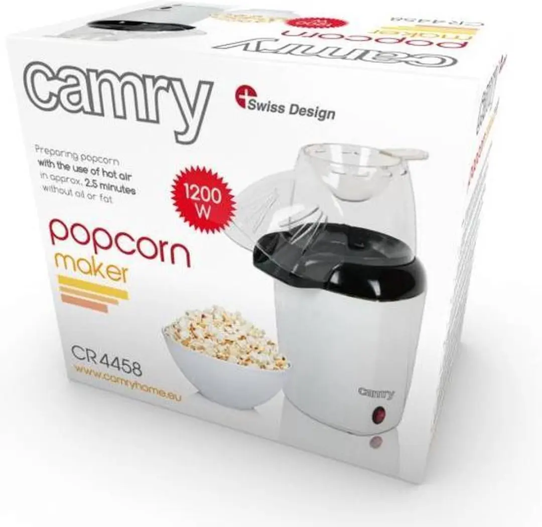 Camry CR4458 Popcornmachine 1200W - Wit - afbeelding 5 van 6