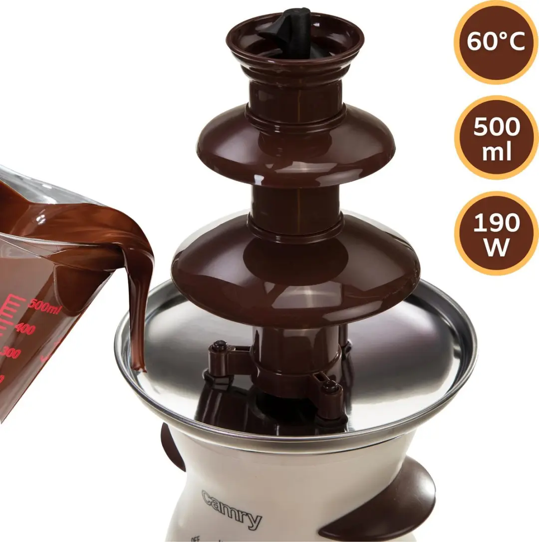 Camry Chocoladefontein CR4457 - 190W - 10 Vorkjes - 4 Personen - afbeelding 4 van 6