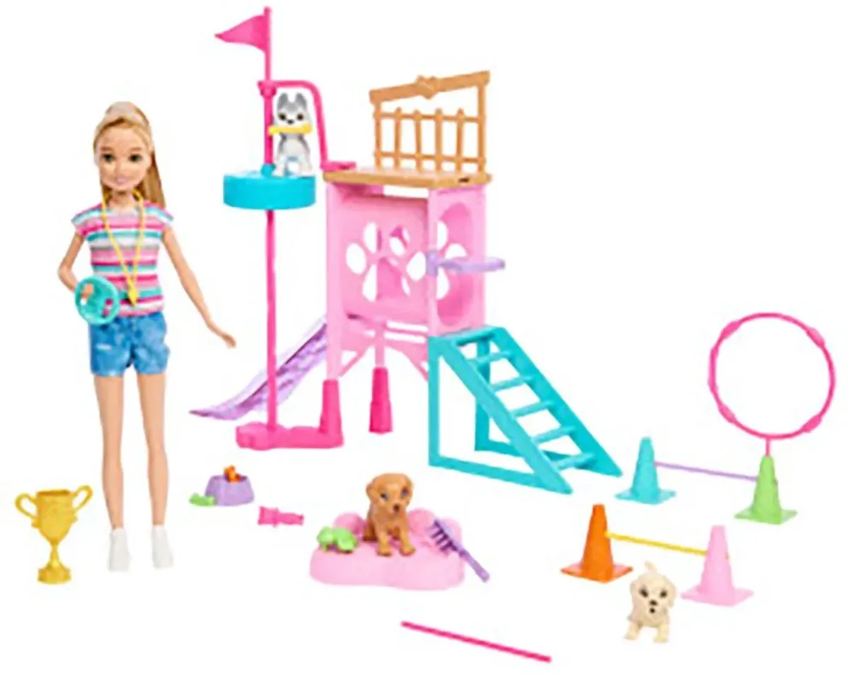 Barbie Stacie Hindernisbaan Puppy's HRM10