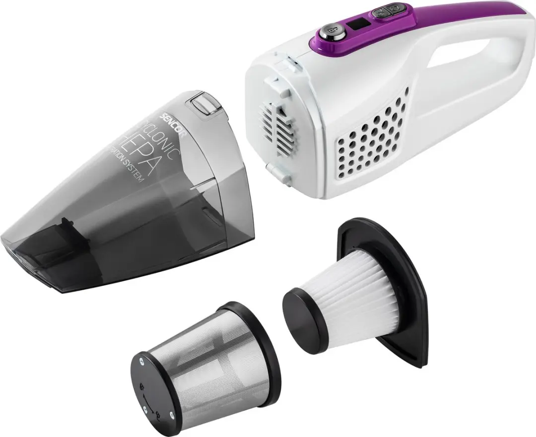 Sencor SVC 7814VT Steelstofzuiger 2-in-1 - 0,5L HEPA - Zwart/Wit - afbeelding 3 van 6