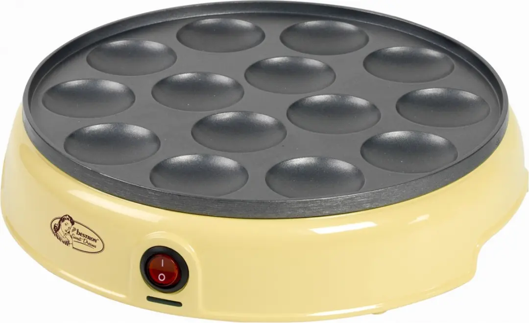 Bestron Poffertjespan APFM700SD - 800W - Geel - afbeelding 6 van 6