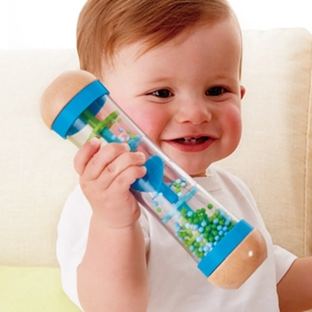 Hape Regenmaker met kralen - Blauw