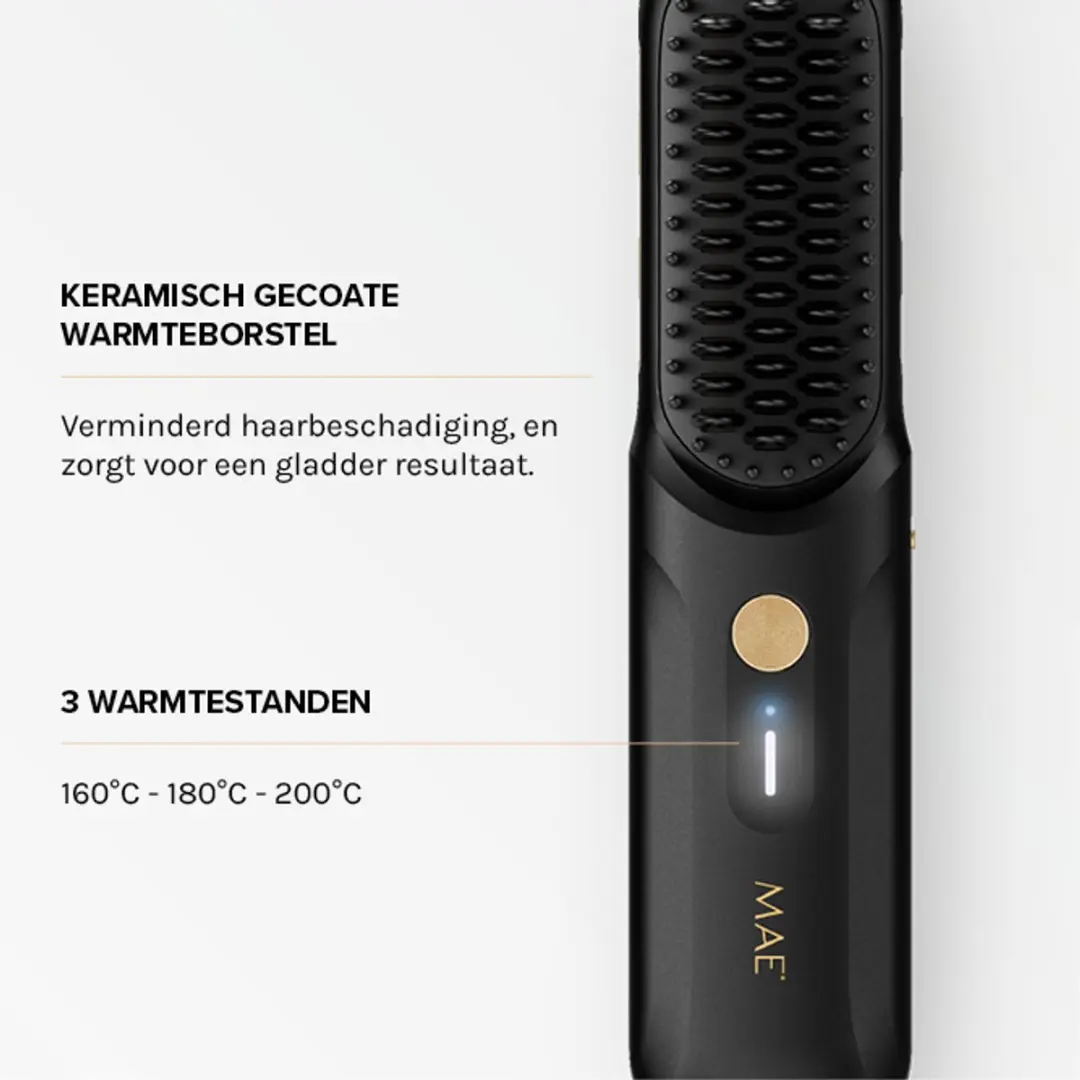 MAE Touch Up MTU01 Draadloze Stijlborstel - 25W - Zwart