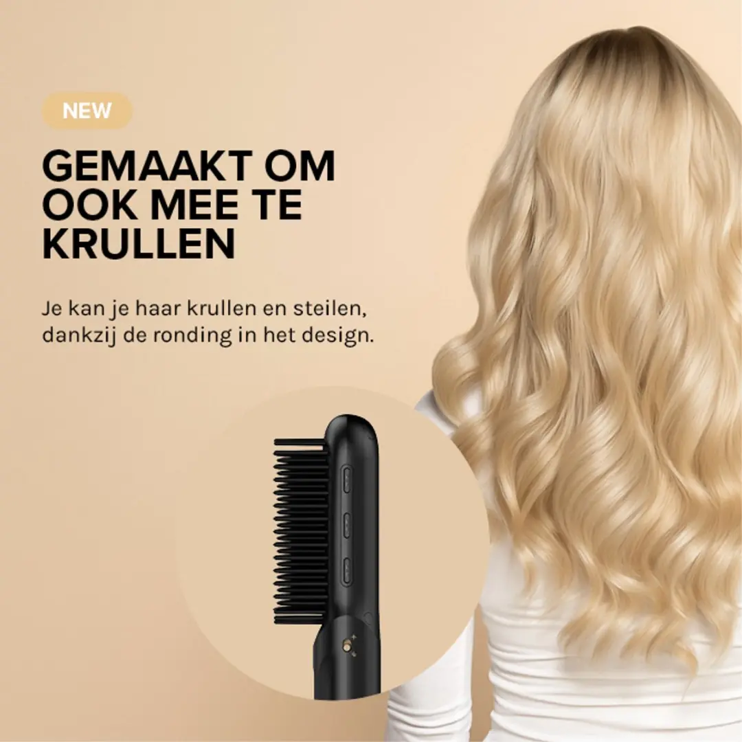 MAE Touch Up MTU01 Draadloze Stijlborstel - 25W - Zwart