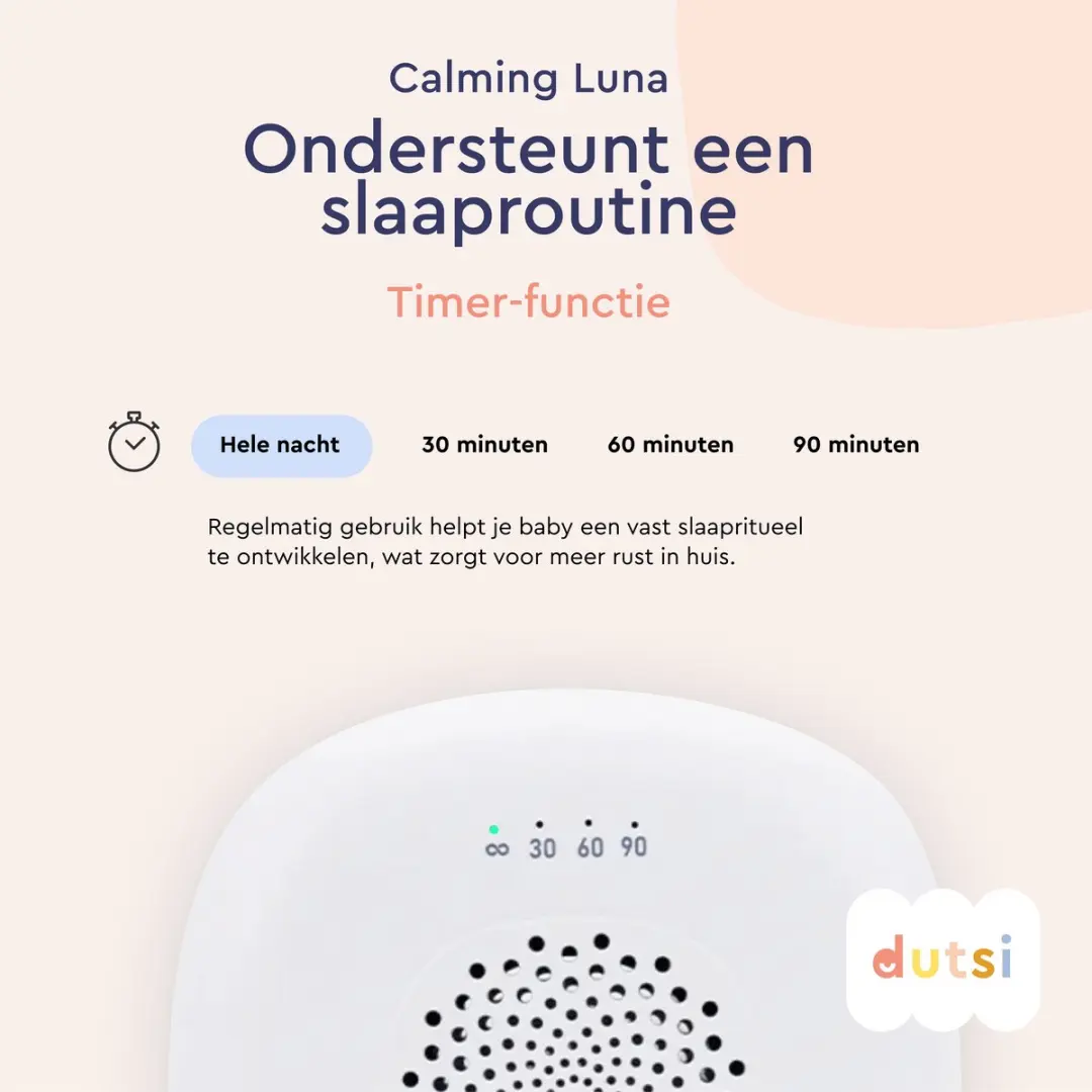 Dutsi Calming Luna White Noise Machine - 20 Geluiden - Multicolor