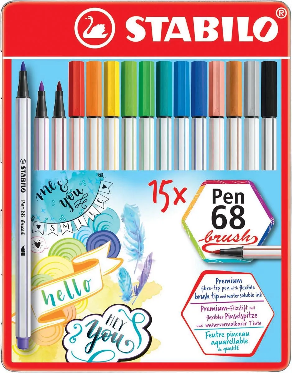 STABILO Pen 68 Brush Premium Viltstift