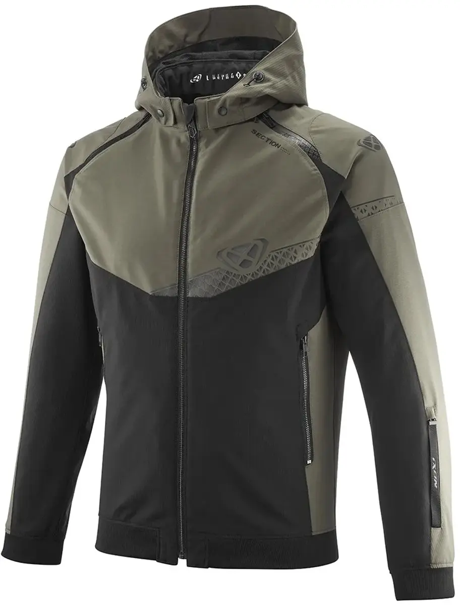 IXON Section Motorjas - Khaki Zwart - XL