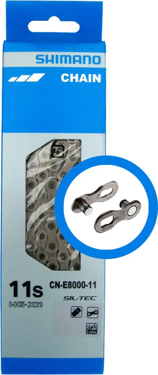 Shimano CN-E8000 Ketting 11-Speed - 116 Schakels - Zilver/Chroom