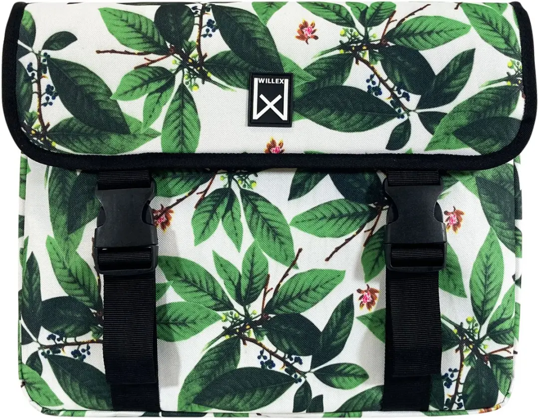 Willex Metropolis Dubbele Tas Green Leaves - 34L