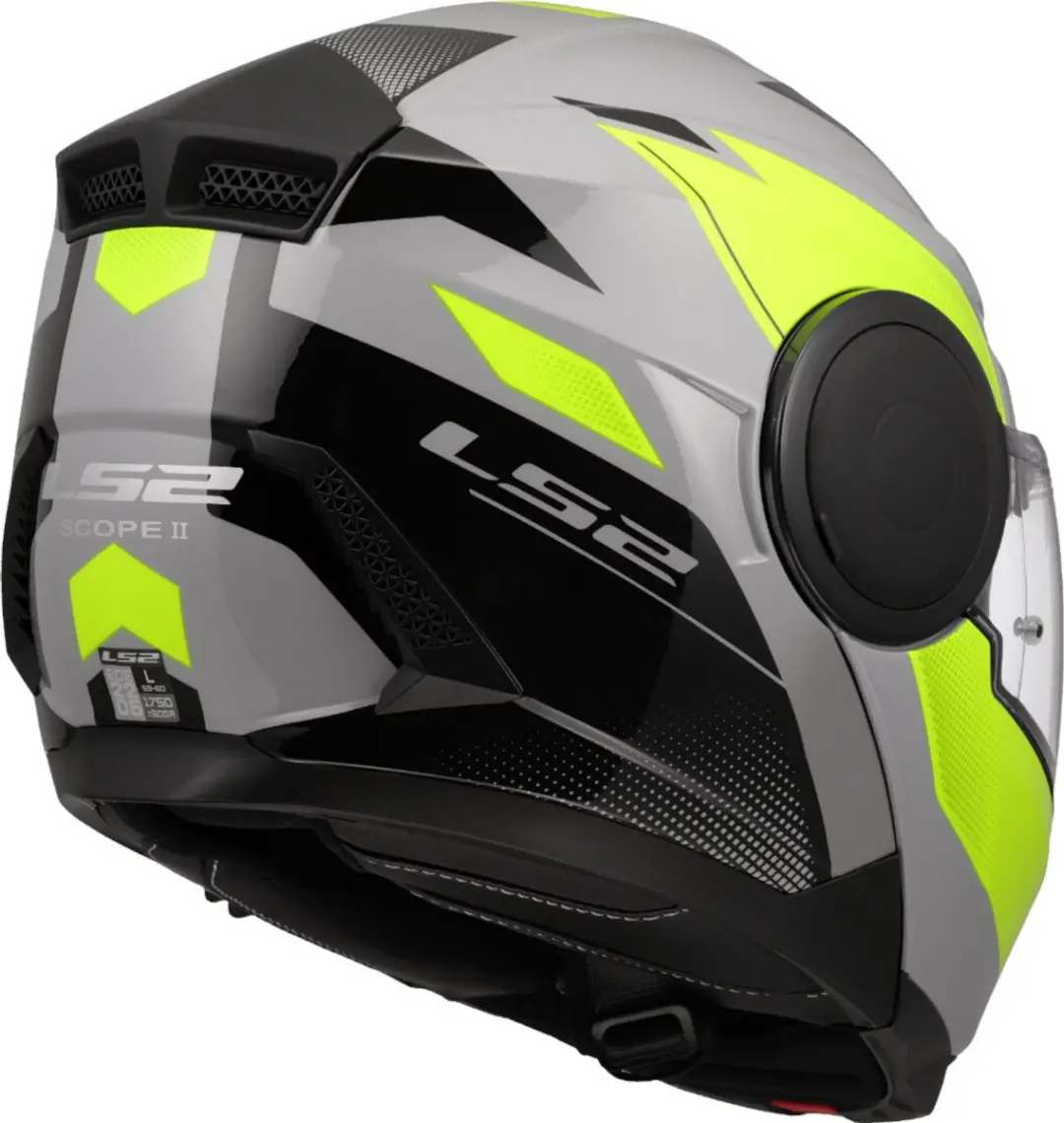 LS2 FF902 Scope II Systeemhelm - Maat L - Grijs/Fluor Geel