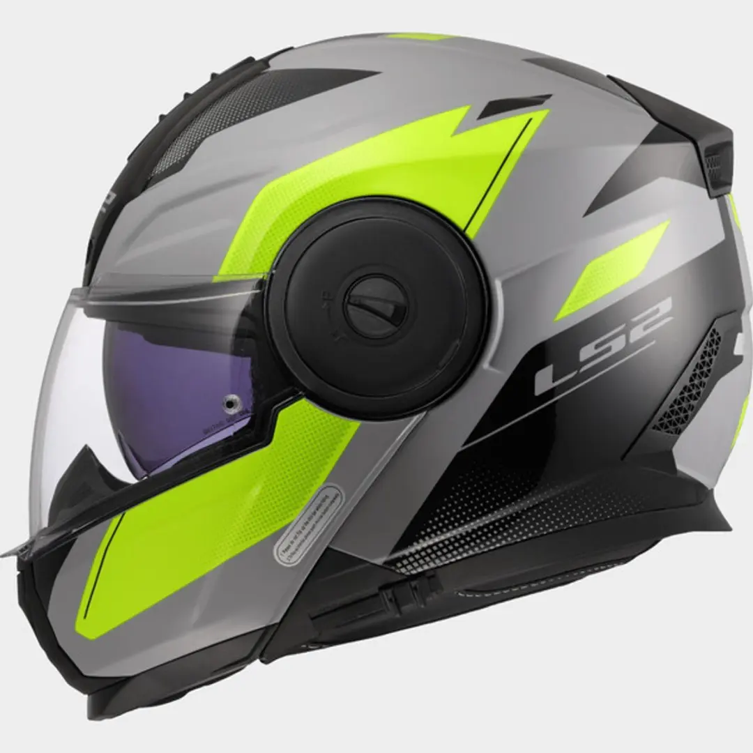 LS2 FF902 Scope II Systeemhelm - Maat L - Grijs/Fluor Geel