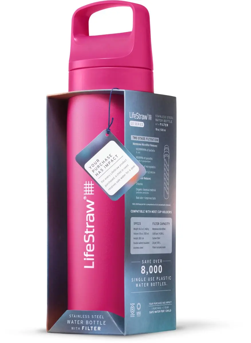 LifeStraw Go LGV418OPWW Drinkfles - 500ml - Orchid Pink - afbeelding 2 van 3
