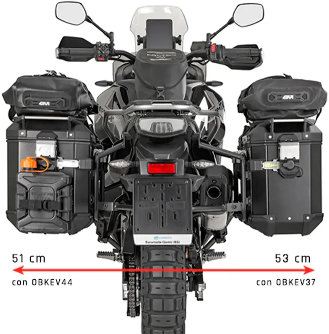 Givi Monokey Trekker Outback CF Moto 800MT-X Zijkoffers - Grijs
