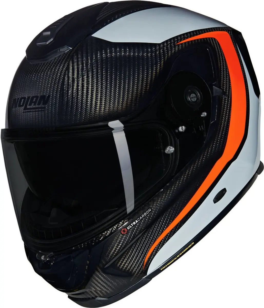 Nolan X-903 Ultra Intrigo 344 Carbon Grijs Oranje Glossy Integraalhelm