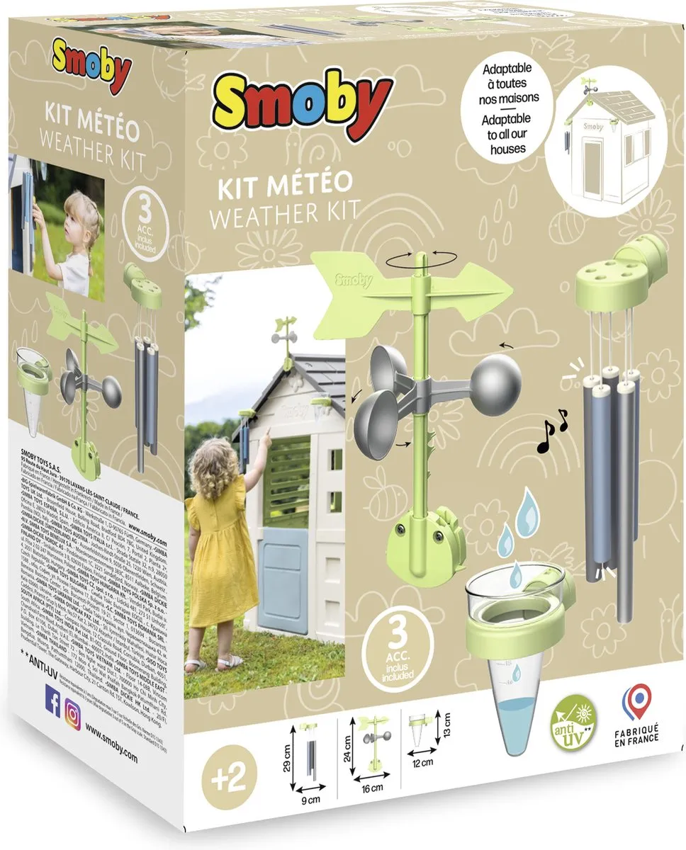 Smoby Weerskit Meteo Speelhuis - 7600810922 - Groen/Grijs