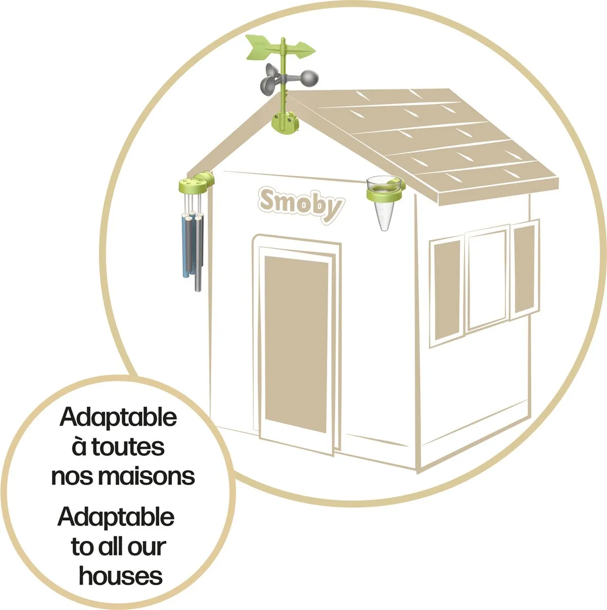Smoby Weerskit Meteo Speelhuis - 7600810922 - Groen/Grijs