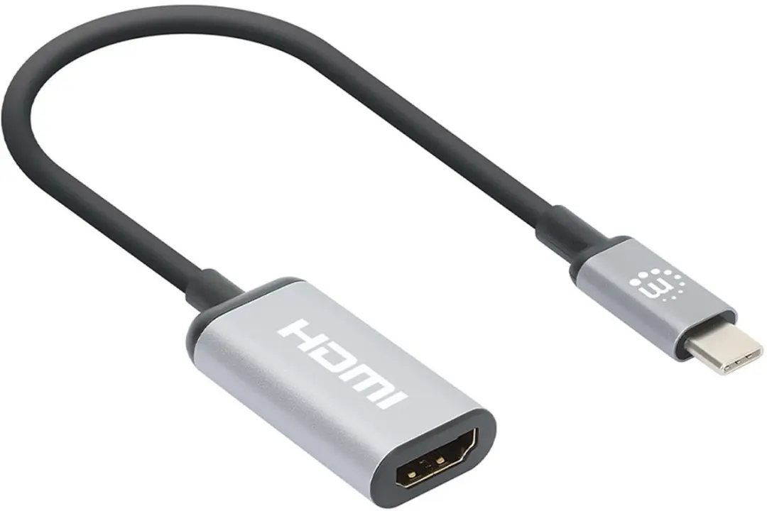 Manhattan USB-C naar HDMI-adapter 4K@60Hz - 15cm